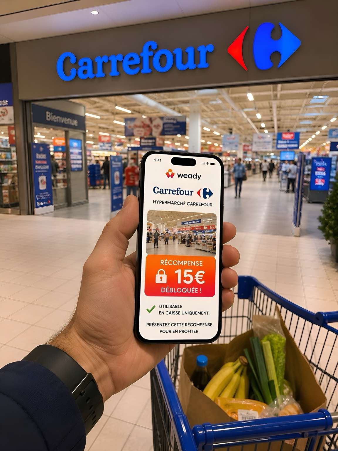 Récompense Weady chez Carrefour
